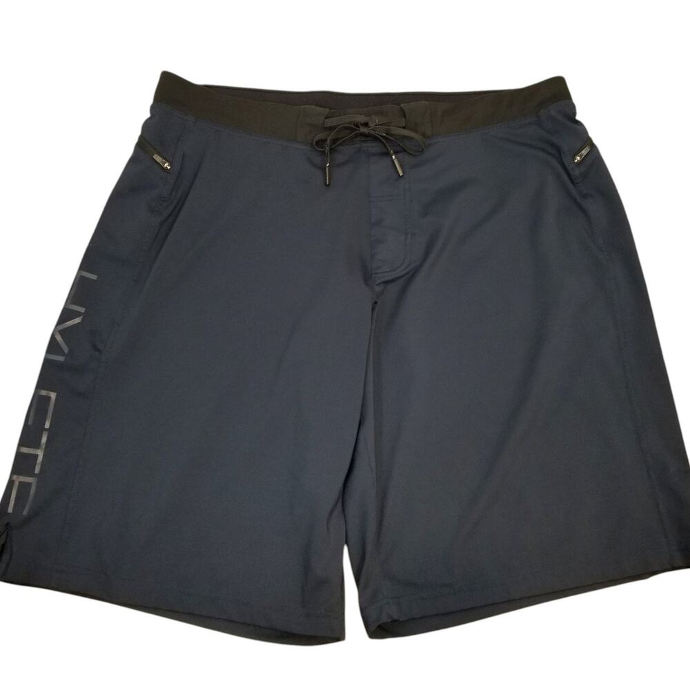 Hylete Men's Athletic Cross Fit Shorts Navy Blue Size XL
